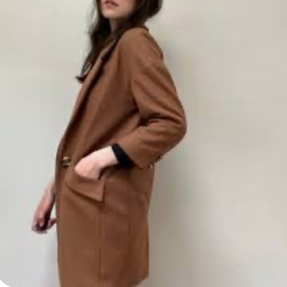 Anthropologie Wool Blend Brown Coat Size M - Picture 2 of 9